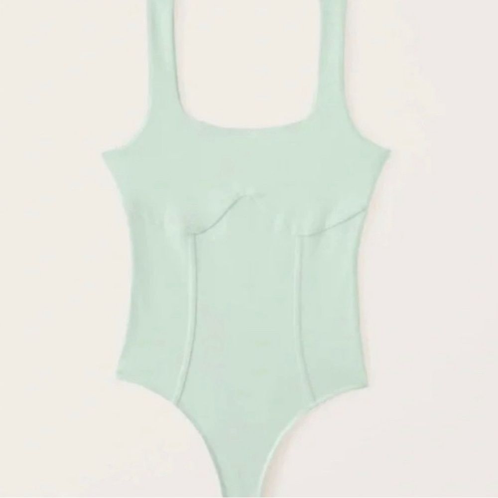 Abercrombie and Fitch Double Layered Seamless Fabric Corset Bodysuit Size Medium